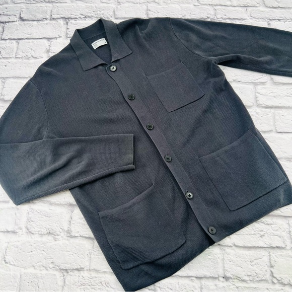 Frank & Oak Men's Cardigan Sweater Small Button Front Collar Long Sleeve - Picture 1 of 8